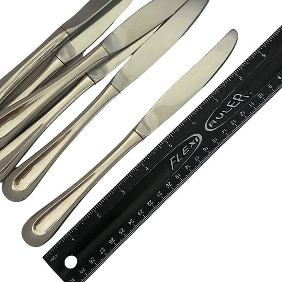 Oneida Satin Sand Dune Everyday Flatware Set Of 6 Dinner Knives Stainless Steel - Picture 8 of 9